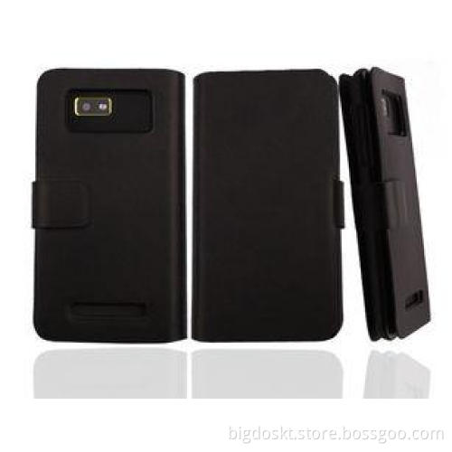 Black Genuine HTC Leather Phone Case , Desire 400 Wallet Ca